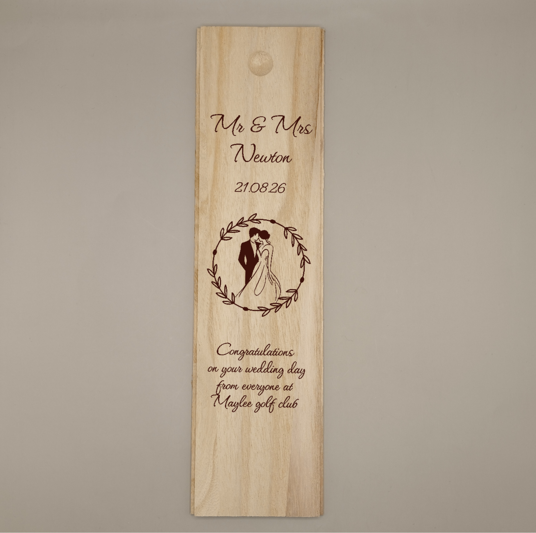 Personalised Wooden Bottle Box for Weddings & Special Occasions