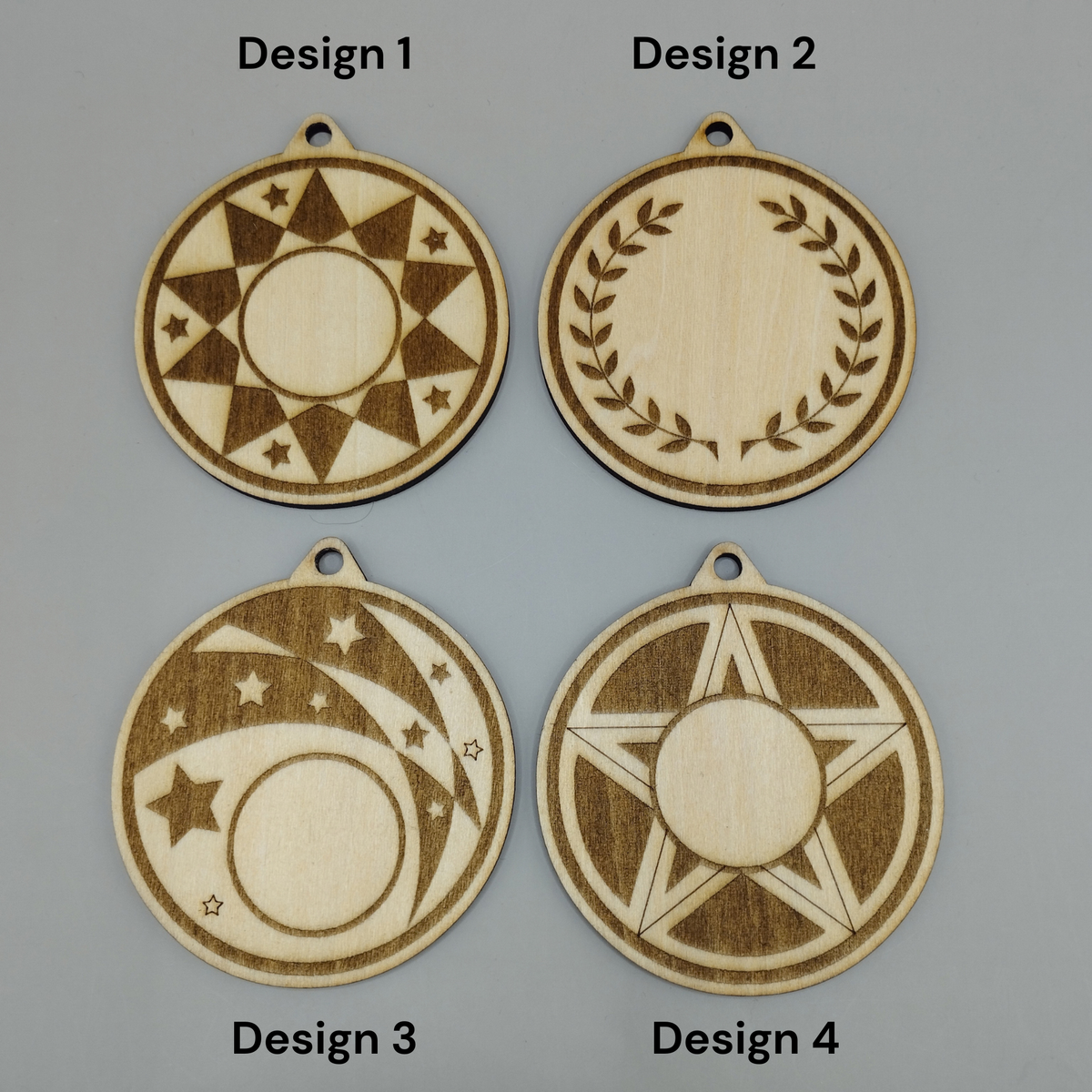 Personalised Wooden Football and Rugby Medals