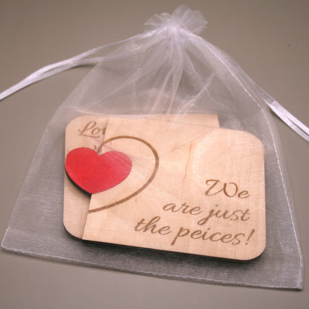 Personalised Wooden Connecting Heart Coasters