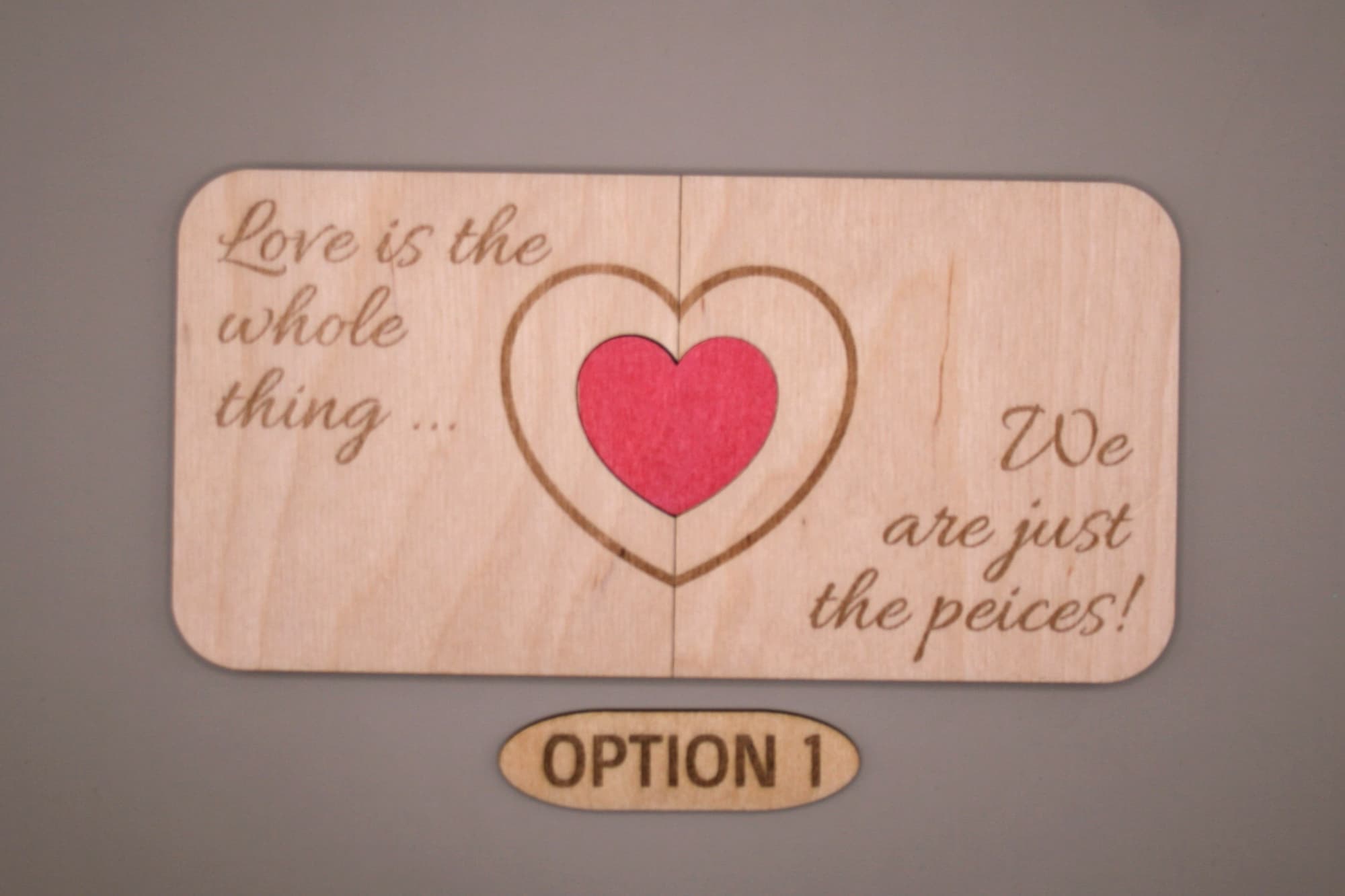 Personalised Wooden Connecting Heart Coasters