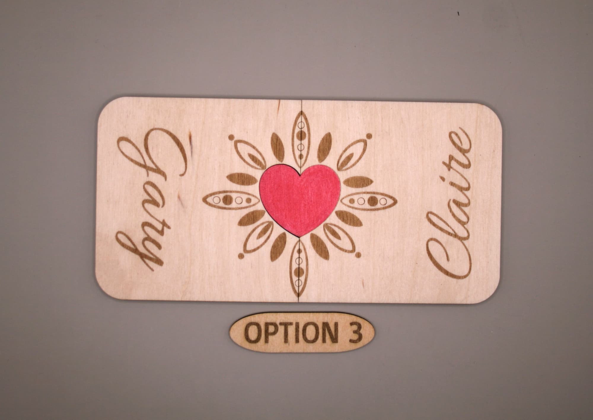 Personalised Wooden Connecting Heart Coasters