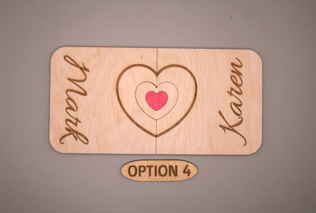 Personalised Wooden Connecting Heart Coasters