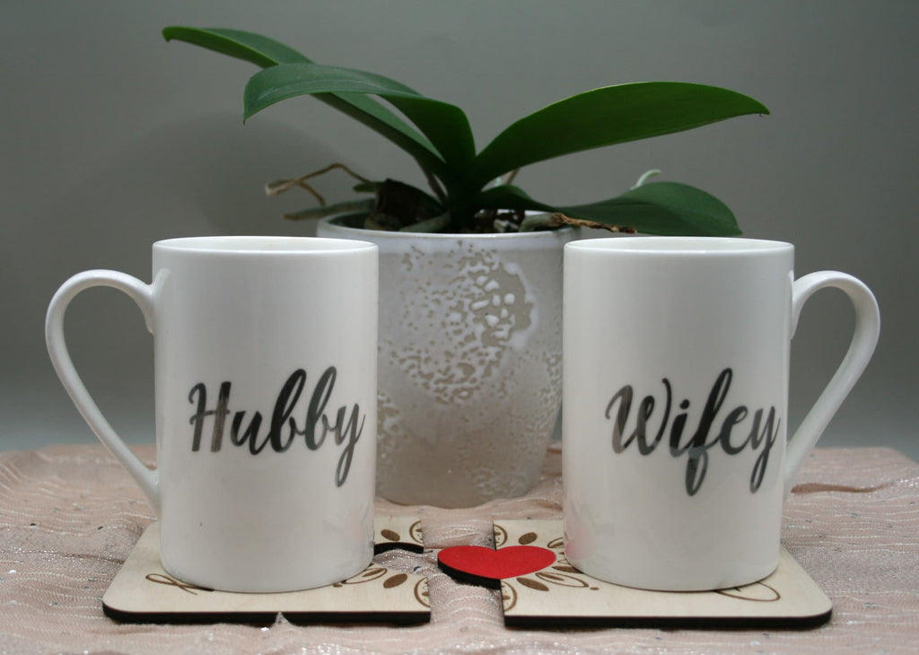 Personalised Wooden Connecting Heart Coasters