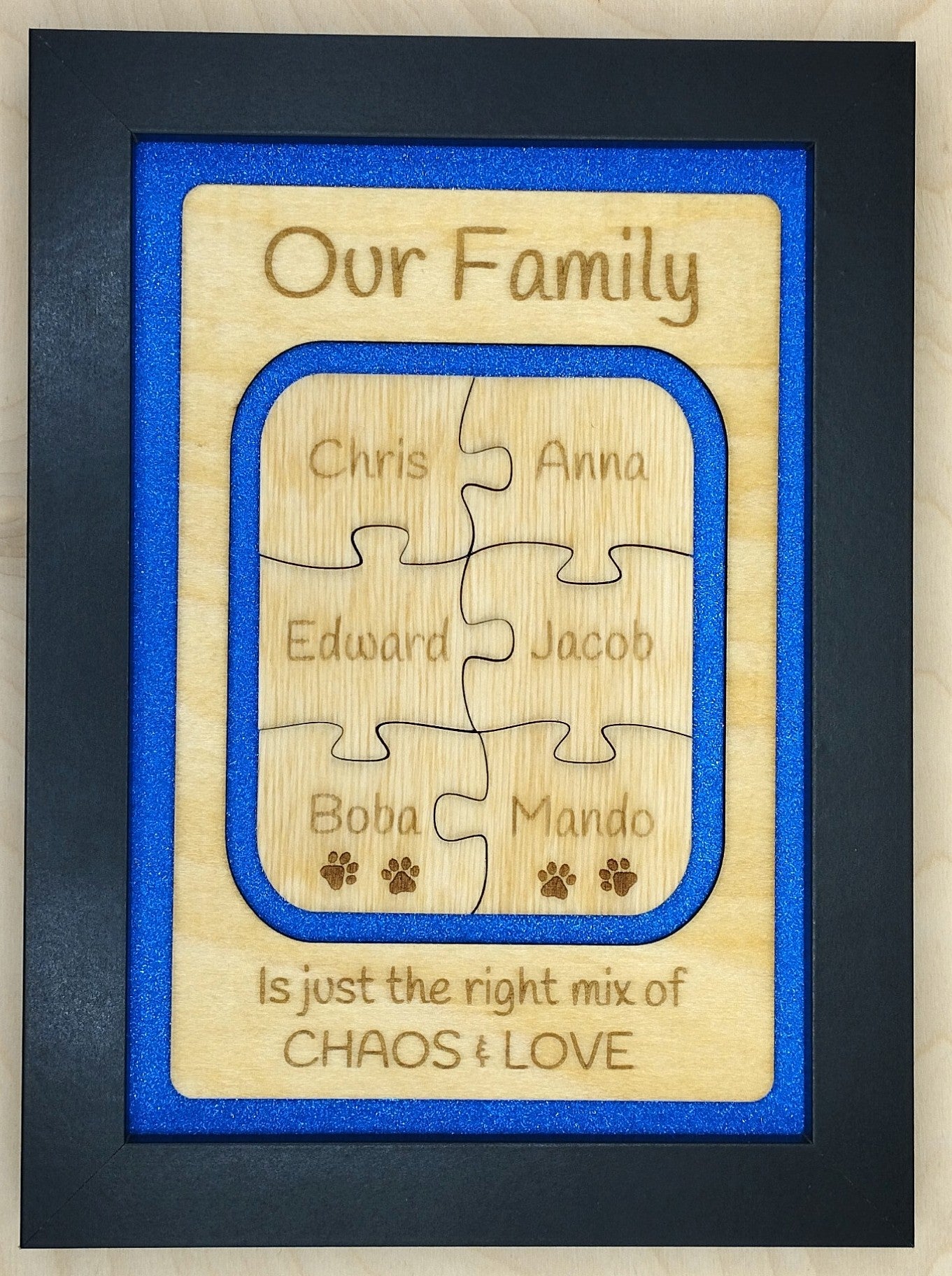 Personalised Jigsaw Frame - Style 2