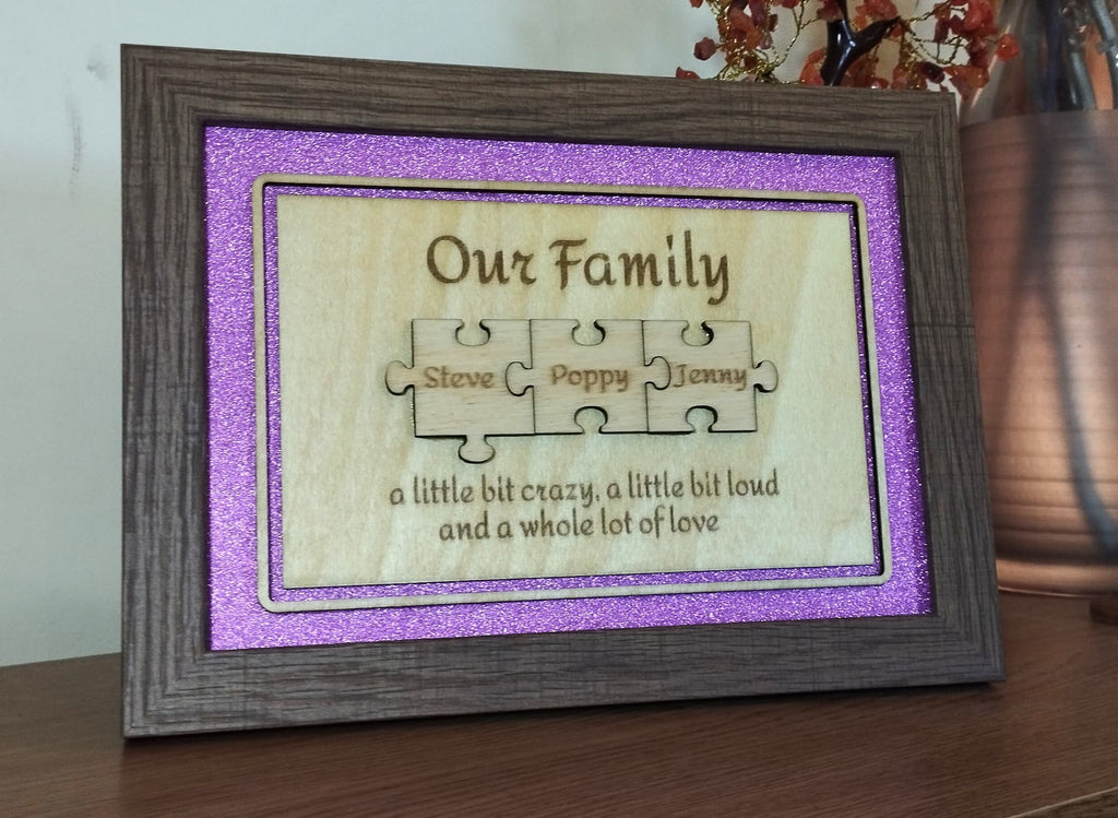 Personalised Jigsaw Frame - Style 1