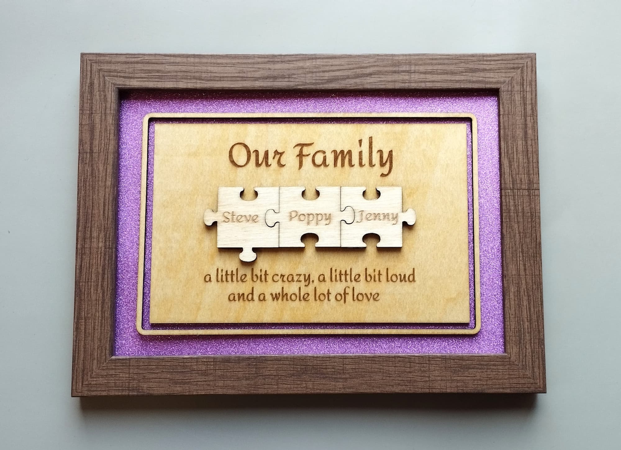 Personalised Jigsaw Frame - Style 1