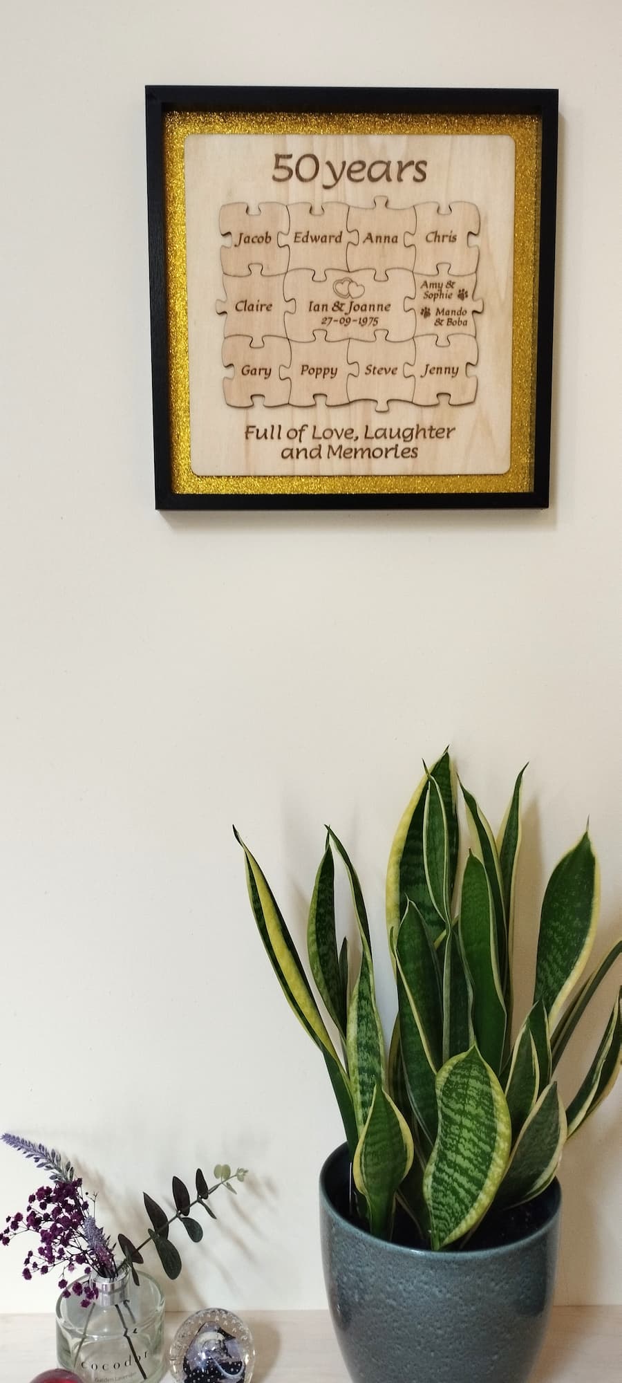 Personalised Jigsaw Frame - Anniversaries