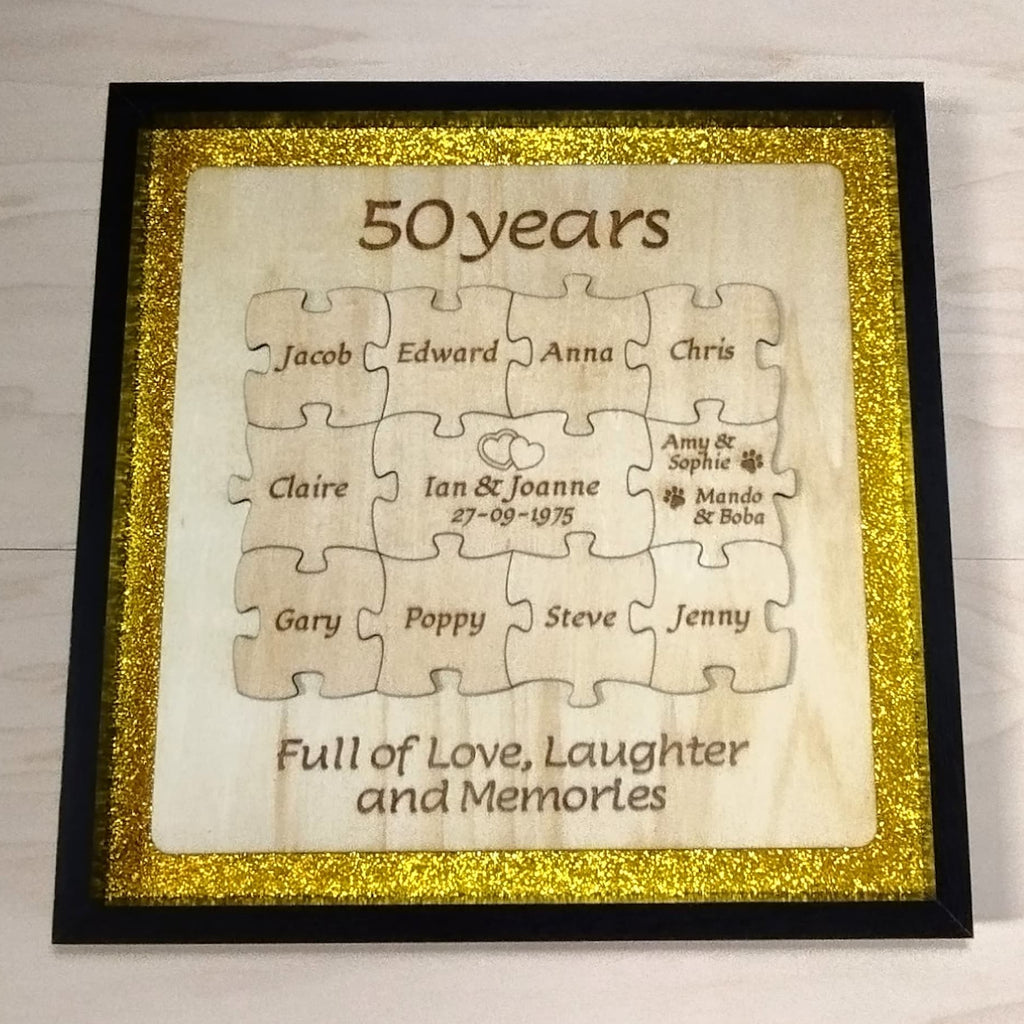 Personalised Jigsaw Frame - Anniversaries