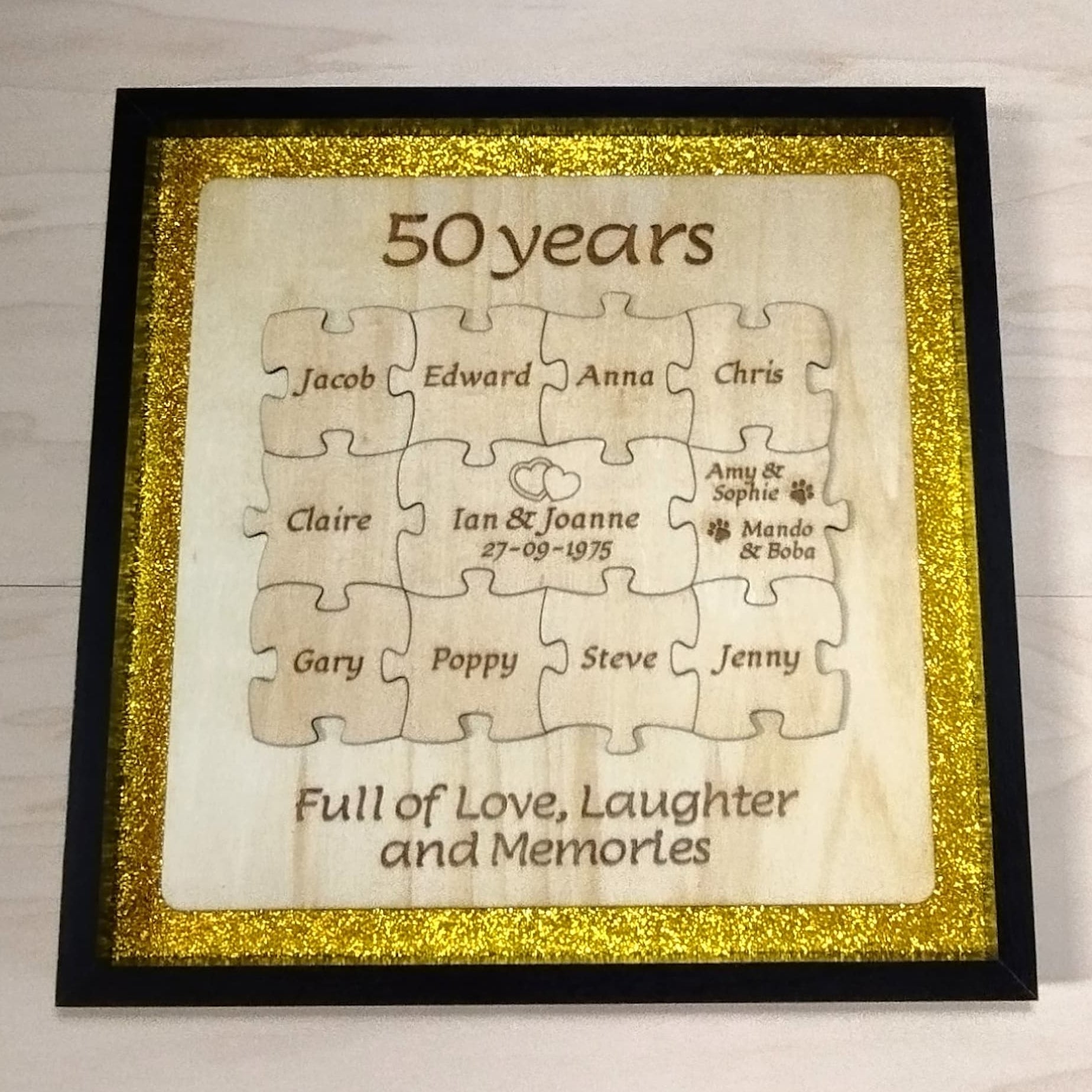 Personalised Jigsaw Frame - Anniversaries