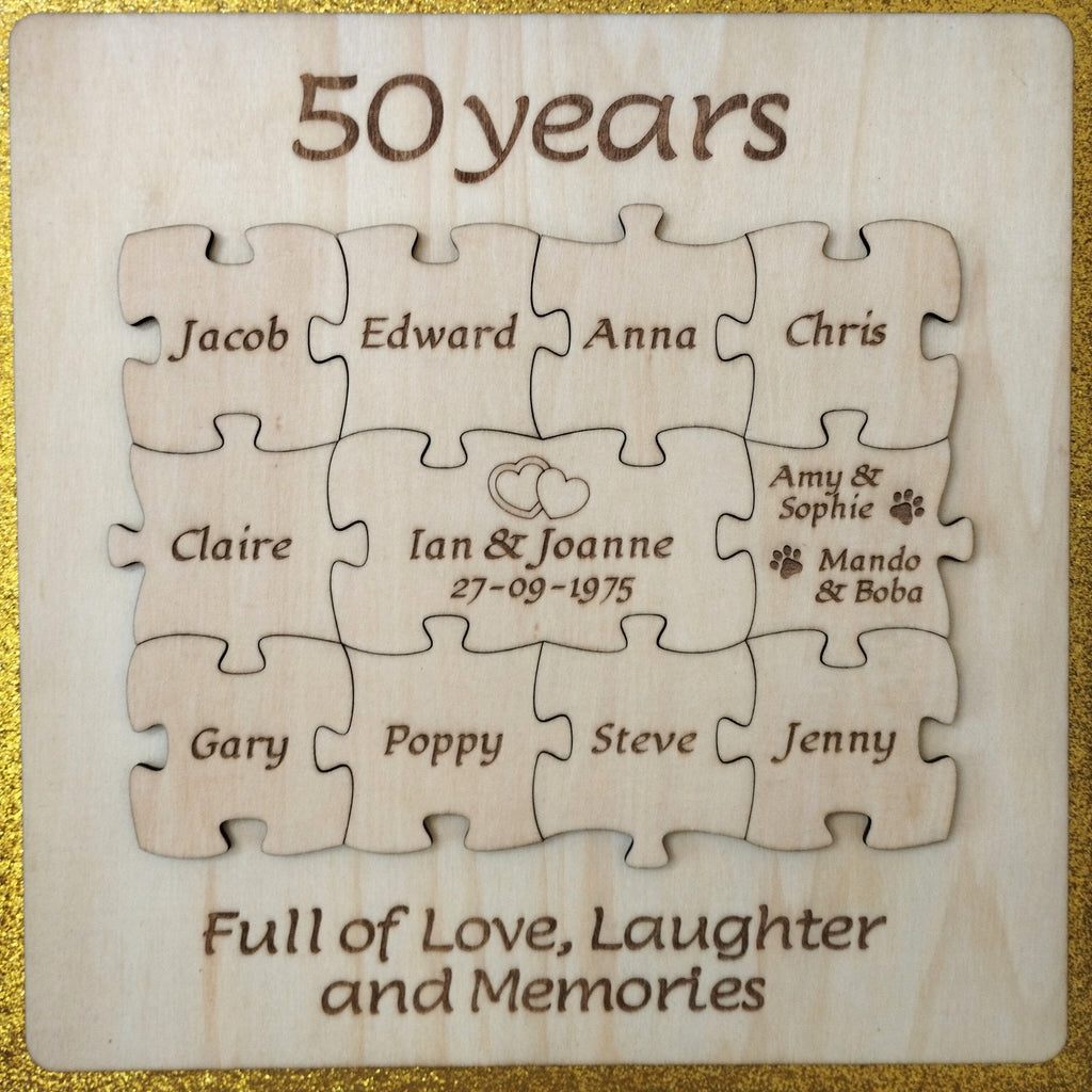 Personalised Jigsaw Frame - Anniversaries