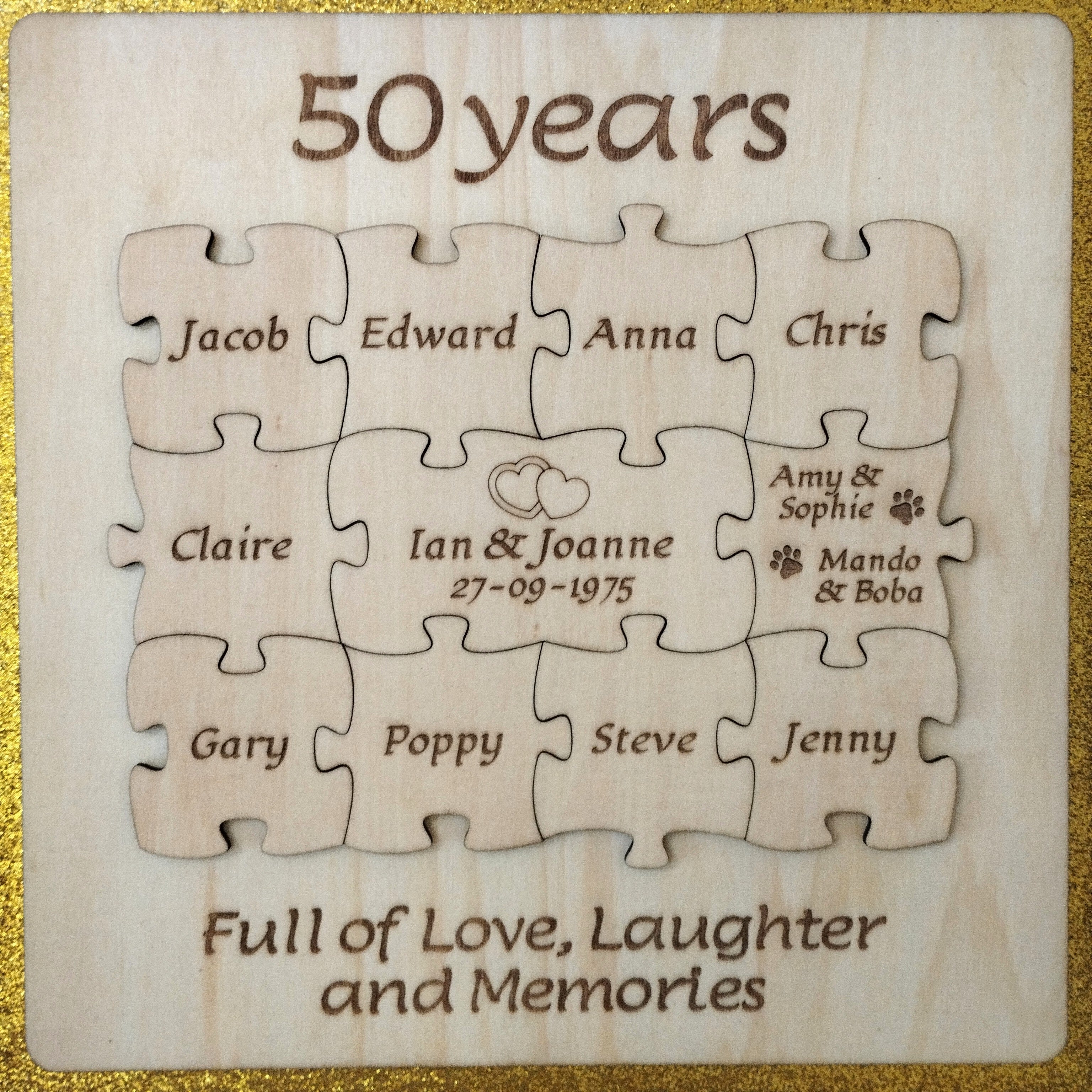 Personalised Jigsaw Frame - Anniversaries