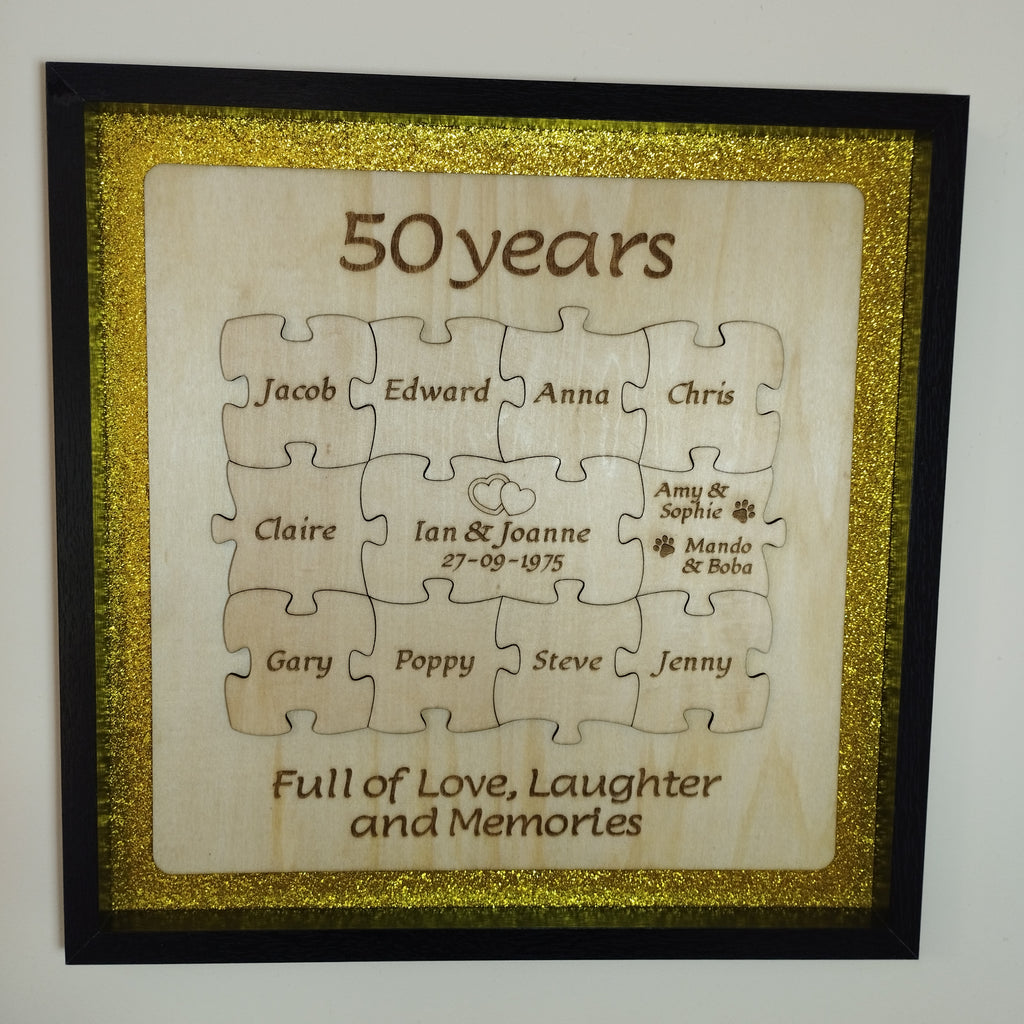 Personalised Jigsaw Frame - Anniversaries