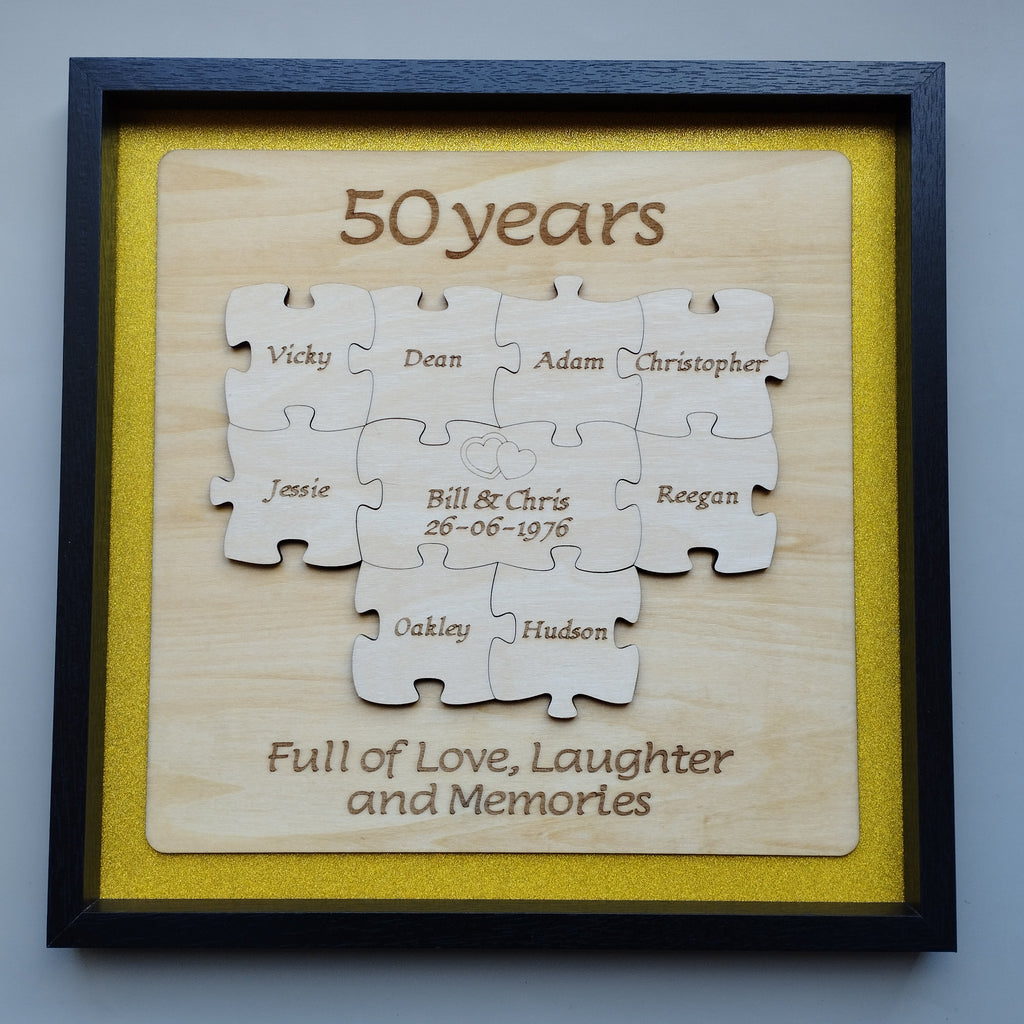 Personalised Jigsaw Frame - Anniversaries