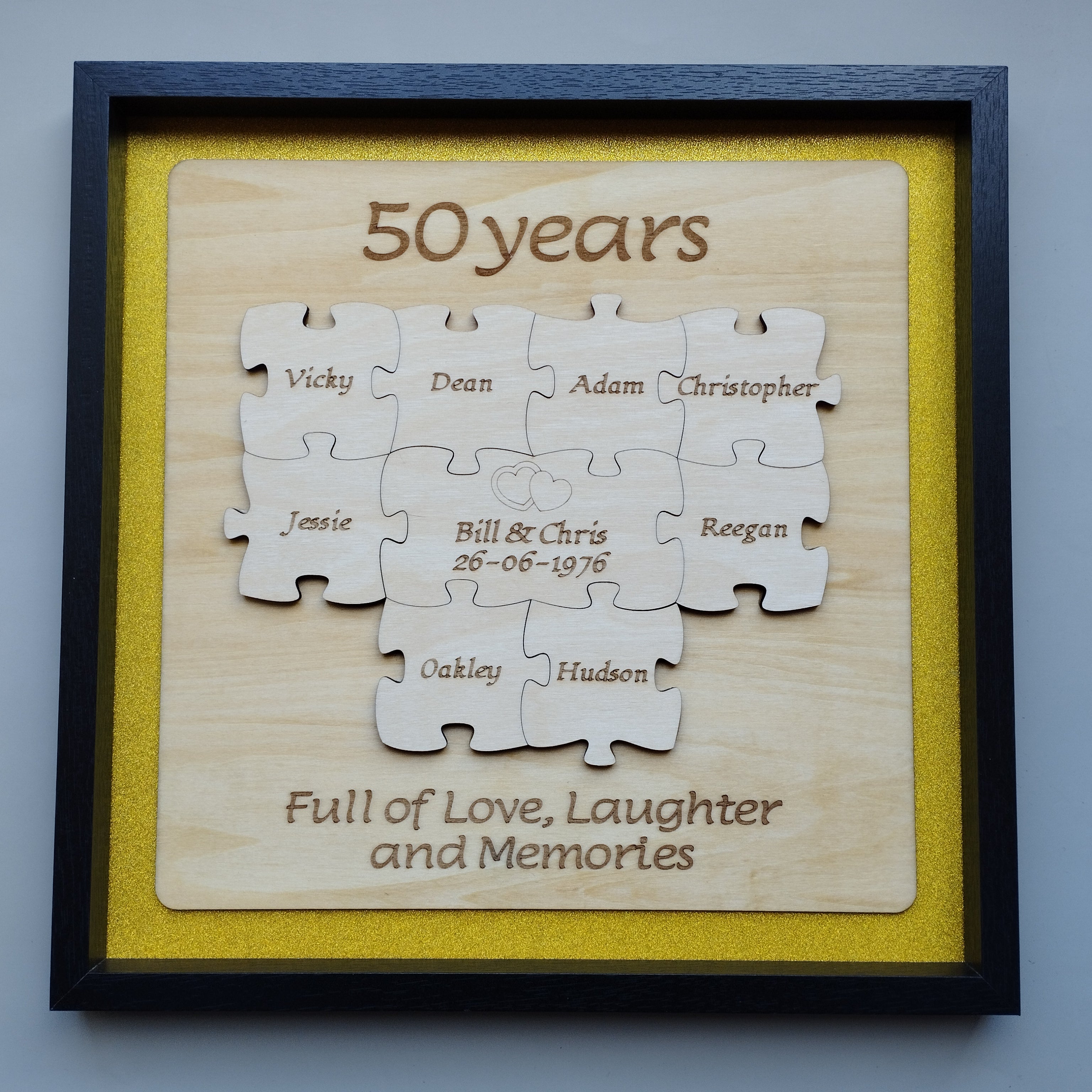 Personalised Jigsaw Frame - Anniversaries