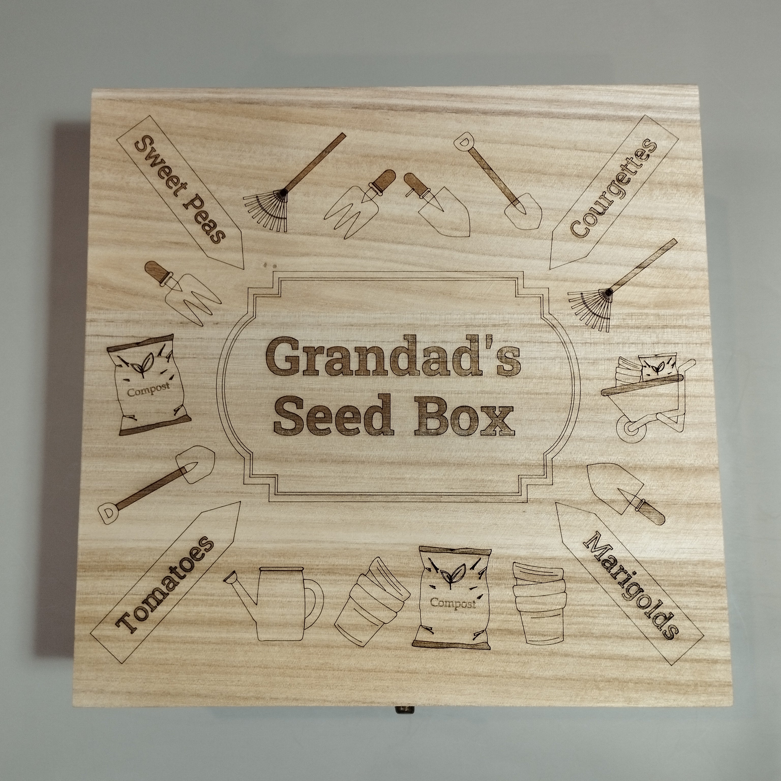 Personalised Laser Engraved Seed Box
