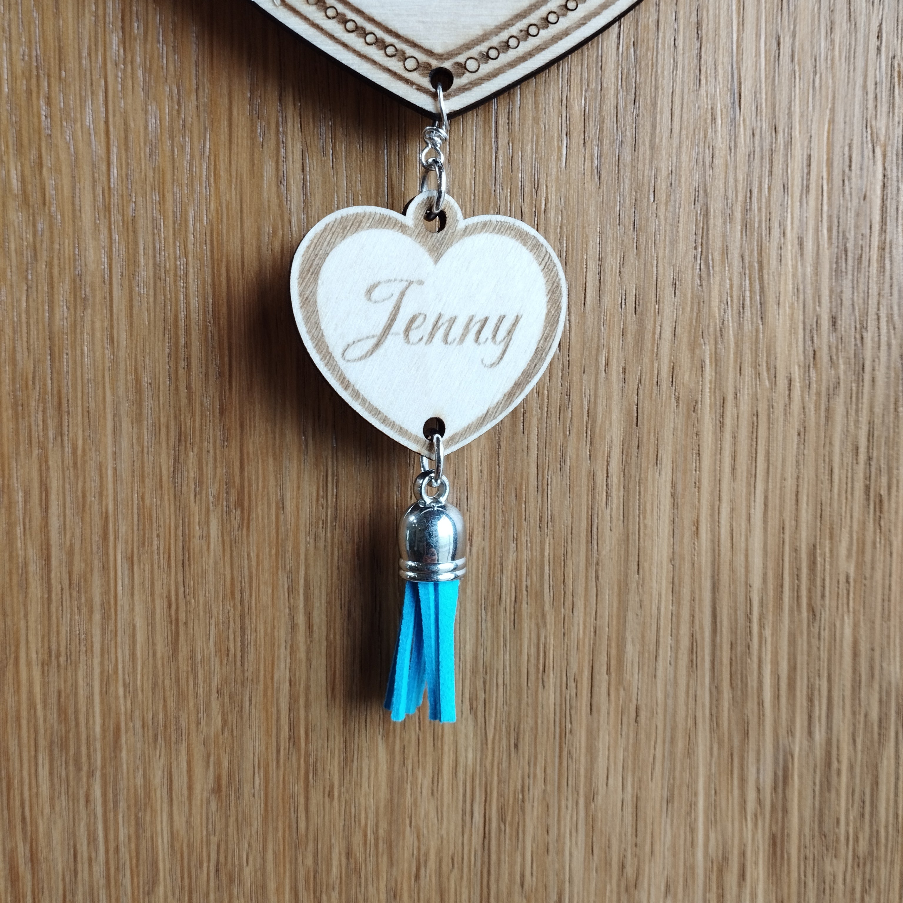 Personalised Wooden Love Heart Hanging Gift for Bridesmaids & Maid of Honour