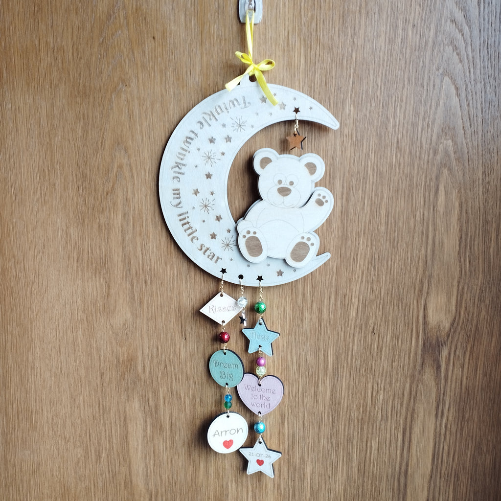 Personalised Moon Wall Hanging Nursery Gift