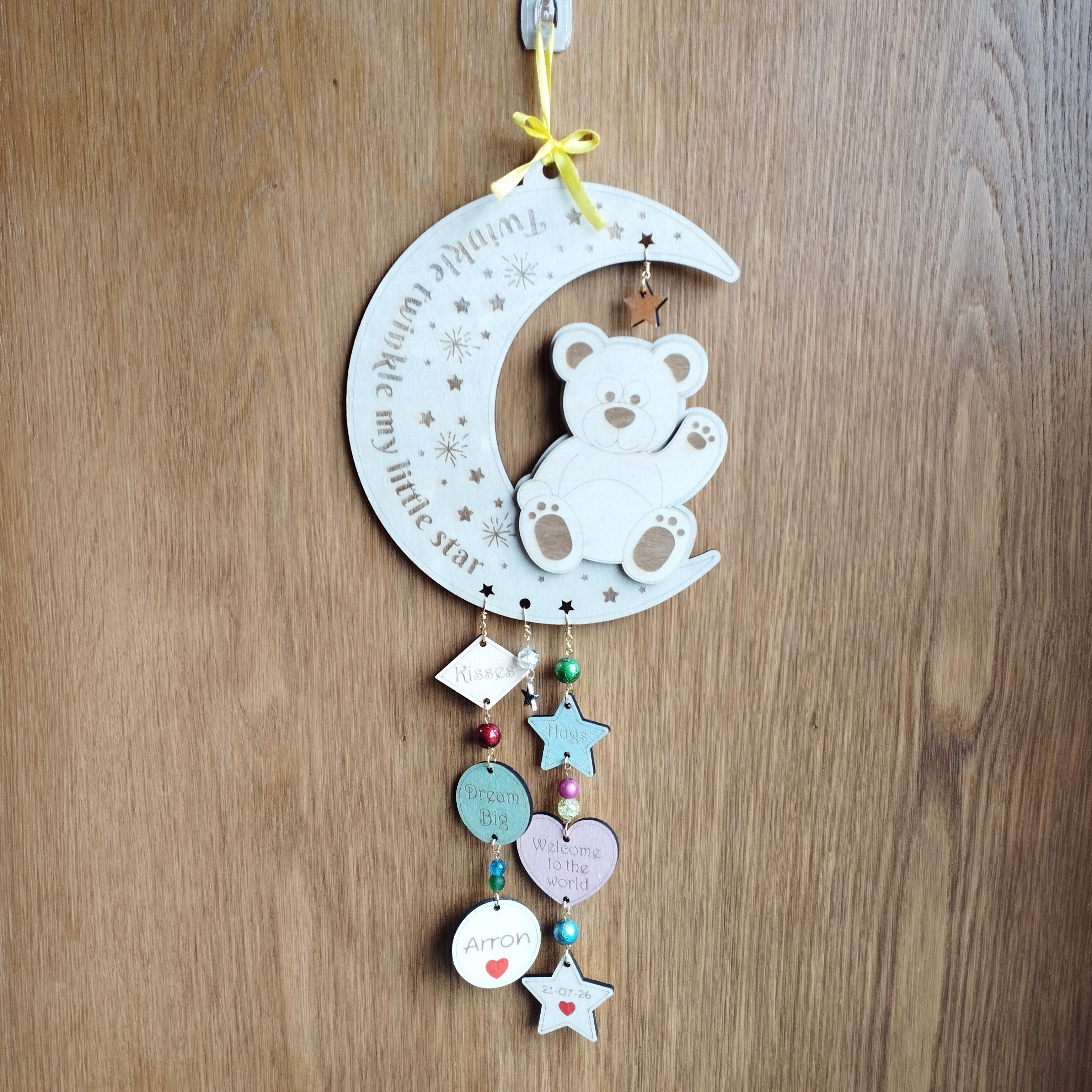 Personalised Moon Wall Hanging Nursery Gift