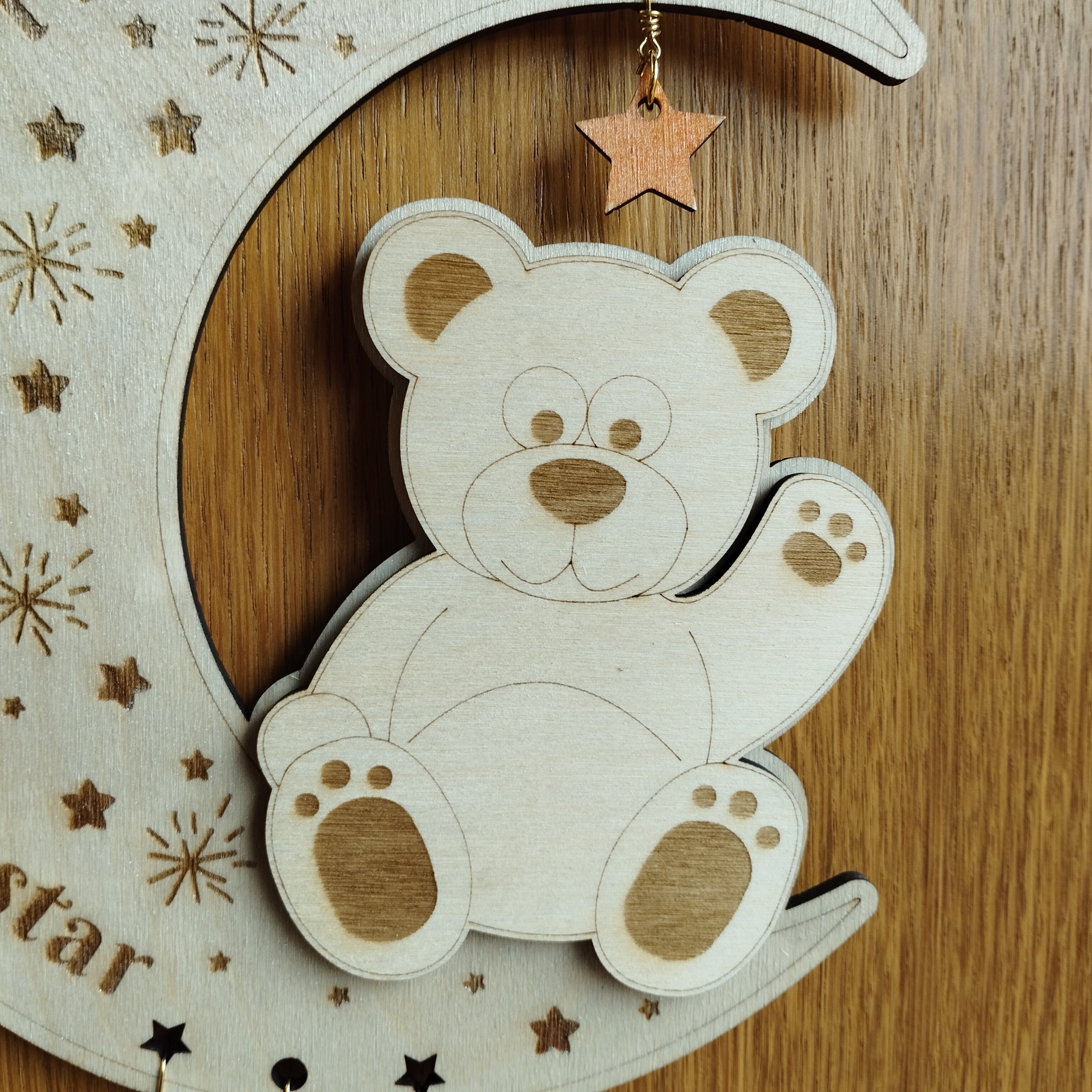 Personalised Moon Wall Hanging Nursery Gift