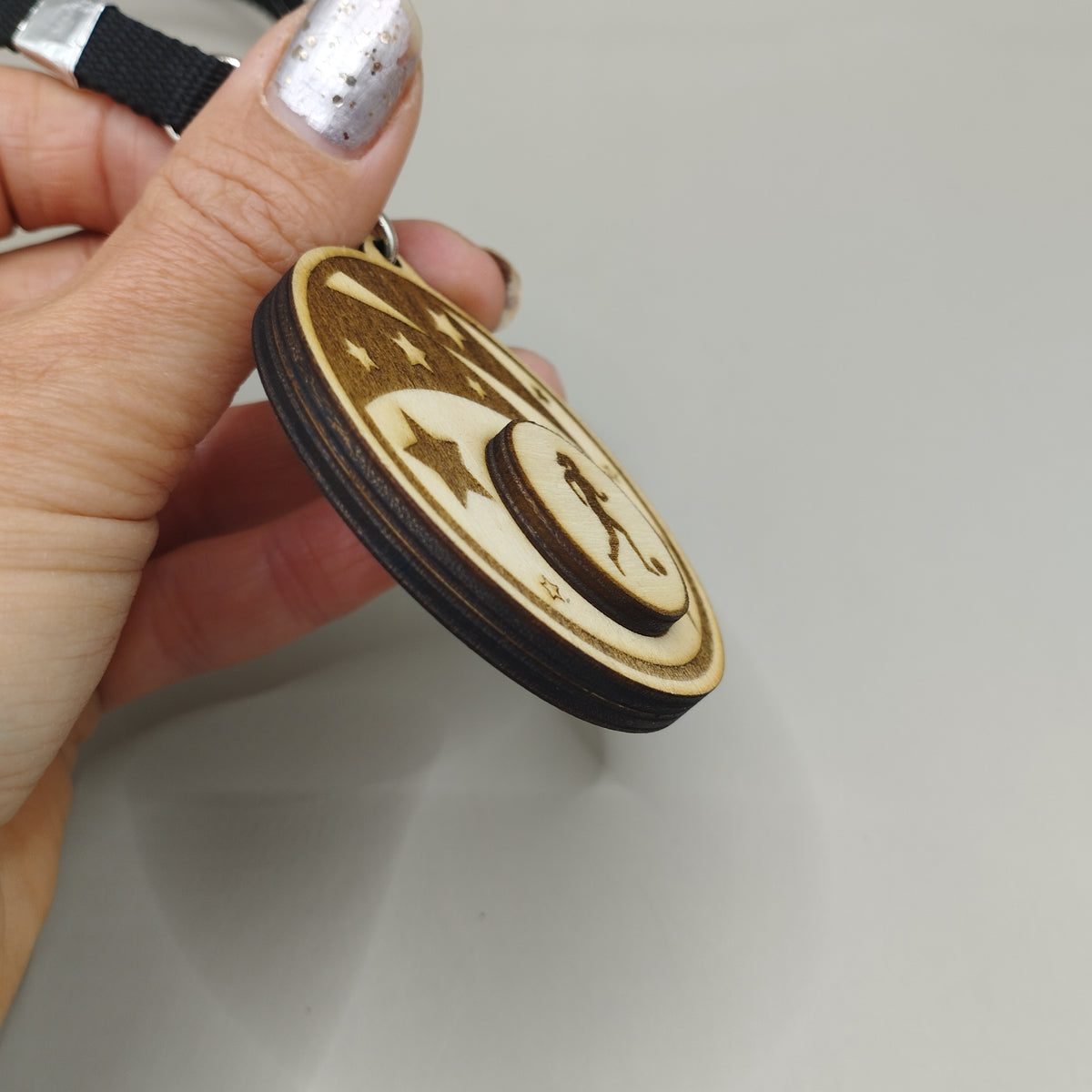 Personalised Wooden Football and Rugby Medals