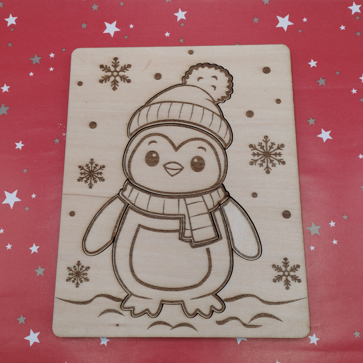 Christmas Wooden Games - Build a Penguin and Christmas 3 in a row