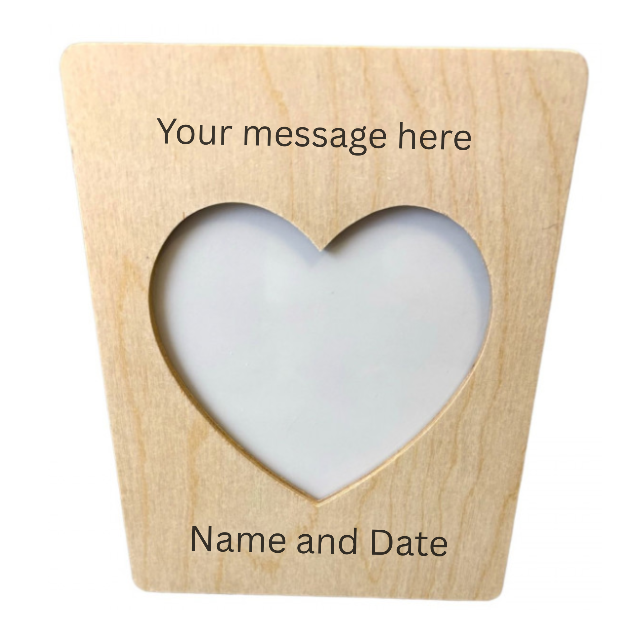 Personalised Love heart Frame - New Baby